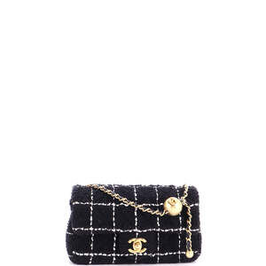Chanel Mini Pearl Crush Flap Bag Quilted Tweed